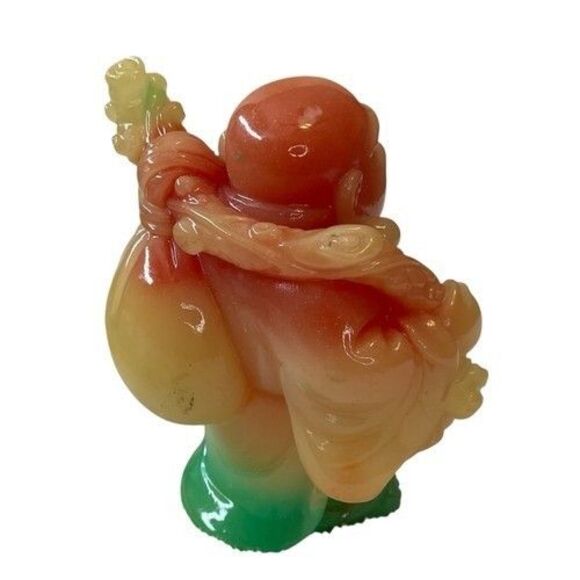 VTG Chinese Collectible Figurine Buddha Lucky Wealth & Good Fortune Statue 3.5" - Picture 3 of 11